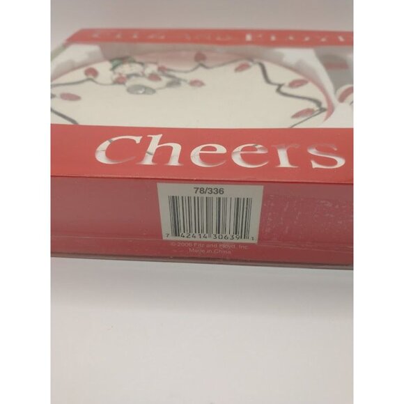 Fitz And Floyd Cheers Holiday Plate & Spreader Set - Snowman & Lights - Picture 4 of 6